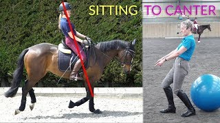 Sitting To Canter  Dressage Training TV [upl. by Nwahsyt]