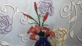 3D Seed Beads Wire Flower By Bead Rose Sons [upl. by Reemas444]