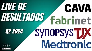 LIVE DE RESULTADOS CAVA TJX MEDTRONIC FABRINET SYNOPSYS [upl. by Leiad346]