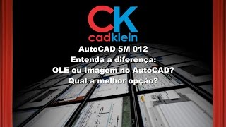 AutoCAD 5M 012  Imagens no AutoCAD OLE ou XREF [upl. by Shirl]