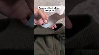 Tag removal hack without damaging clothes👀 shorts youtubeshorts tag removal hack lifehacks [upl. by Perpetua205]