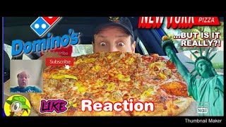 Reaction to Dominos® New York Style Pizza Review 🎲🗽🍕 But Is It Really 🤔 Peep THIS Out 🕵️‍♂️ [upl. by Ellezaj95]