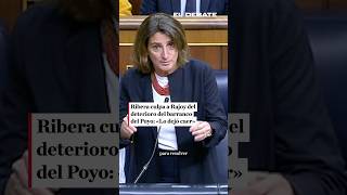 Teresa Ribera culpa a Mariano Rajoy del deterioro del barranco del Poyo eldebate dana valencia [upl. by Ingham]