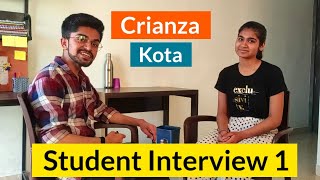 Crianza Hostel Kota  Student Interview 1 Naina  Allen kota Rajasthan Kota coachings Rajasthan [upl. by Magbie]