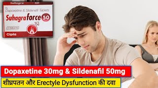 Suhagra force tablet  Dapoxetine 30mg amp Sildenafil 50mg Tablets uses and side effects  Pharmahuts [upl. by Arualana]