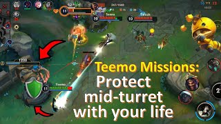 Teemo Missions Protect midlane turret  LoL  Teemo gameplay [upl. by Fong796]