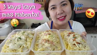 Creamy CARBONARA Recipe with Costing in 3 Ways [upl. by Vanhook]