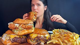 BURGERS amp FRIES  MUKBANG  ASMR  EATING SOUNDS [upl. by Slorac]