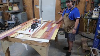 Wall Mounted Folding Workbench  Table for the Laundry Room  Part 1 [upl. by Marcy]