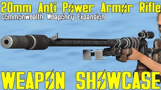 Fallout 4 20mm Anti Power Armor Rifle PTRD41  Weapon Mod Showcase [upl. by Mlohsihc]