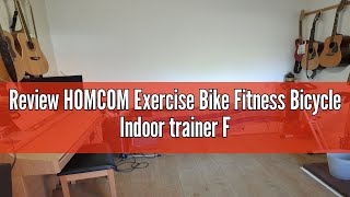 Review HOMCOM Exercise Bike Fitness Bicycle Indoor trainer Foldable 8level Magnetic Resistance Adju [upl. by Hael]