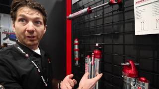 aFe Power SwayAWay Shocks for Jeep Wrangler at SEMA 2016 [upl. by Naujej]