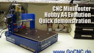 CNC Hobby A4 EVOLUTION Fräsmaschine Graviermaschine Quick Demo [upl. by Flanders]