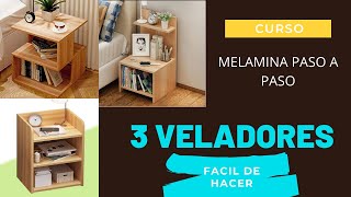 3 veladores en Melamina diseño y fabricación de Muebles en Melamina [upl. by Babette266]