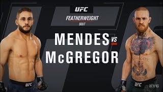 EA Sports UFC 3  Chad Mendes vs Conor McGregor  Gameplay HD 1080p60FPS [upl. by Bodrogi]