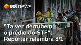 8 de janeiro Foi 1h de depredação diz repórter que viu início de confusão e destruição no STF [upl. by Sivaj]