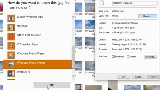 How to open pictures with Windows Photo Viewer in Windows 10 jpg jpeg png tif tiff files [upl. by Reyem]