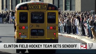 Clinton Field Hockey Team Receives FullSchool Sendoff [upl. by Mahmud]