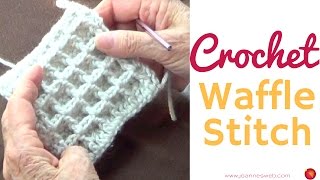 Crochet Waffle Stitch [upl. by Deming44]