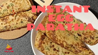 Instant Egg Paratha  Błyskawiczne podpłomyki jajeczne  Paratha jajeczna po polsku [upl. by Bonnette980]