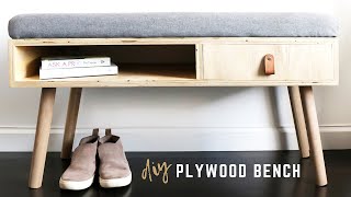 DIY Storage Bench With Upholstered Seat [upl. by Coit490]