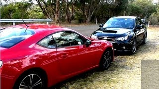 Subaru WRX STI vs Toyota GT86 FRS BRZ [upl. by Helge]