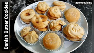 Danish Butter Cookies  Easy butter cookies recipe [upl. by Leziar]