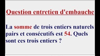 Deux méthodes pour répondre à cette question posée lors dun entretien dembauche [upl. by Arleta]