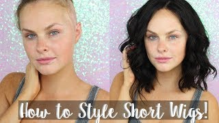 How to Style Short Wigs  Super Easy [upl. by Nueoras]