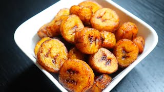 Banane plantain frit facile en moins de 5 minutes  Easy fried banana plantain less than 5 minutes [upl. by Sarine]