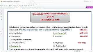 3 autonomics nervous system questions MCQ فارما مراجعة اسئلة [upl. by Ainav]