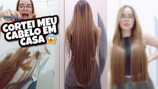 CORTEI MEU CABELO  PONTAS MAIS CHEIAS E ENCORPADAS [upl. by Lemahs570]