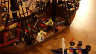 LEGO Pirate Ship Build in Warp Speed [upl. by Amekahs]