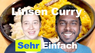 Linsen Curry Rezept mit Kokosmilch  Vegan [upl. by Huff]