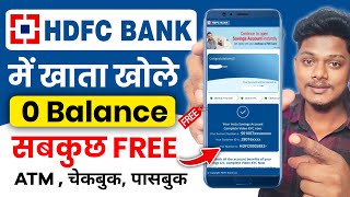 HDFC Zero Balance Account Opening Online 2024  HDFC Bank Zero Balance Account Opening Online [upl. by Sass]