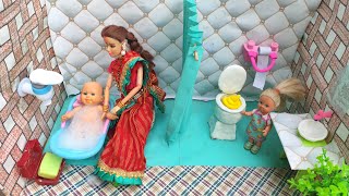 Barbie Doll All Day Routine In Indian VillagePinky Ki Kahani Part 409Barbie Ki Hindi Kahani [upl. by Enomrej]