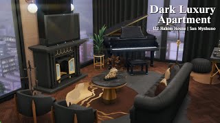 Dark Luxury Apartment 🌃  San Myshuno  The Sims 4  Stop Motion Build  No CC [upl. by Nordgren]