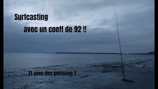 Surfcasting à Boulogne sur mer avec un coeff de 92 [upl. by Notled]