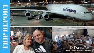 Review Lufthansa  Airbus A380 Upper Deck Economy Class Flight  Frankfurt to Bangkok Suvarnabhumi [upl. by Atiniv]