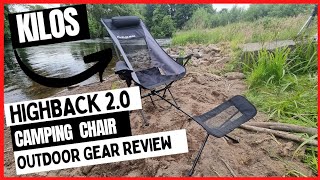 KILOS Highback 20 camping chair and footrest Gear review an excellent lightweight camping chair [upl. by Vander]