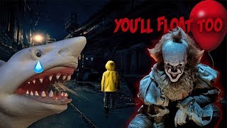 SHARK PUPPET MEETS PENNYWISE FROM IT [upl. by Ellennahc]