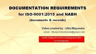 Documentation Requirements for ISO 90012015 and NABH [upl. by Yesdnyl96]