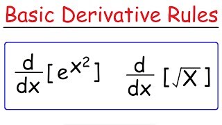 Basic Differentiation Rules For Derivatives [upl. by Haibot]