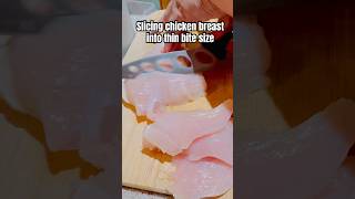 SLICING CHICKEN BREAST shorts asmr chicken viral trending youtubeshorts [upl. by Godderd]