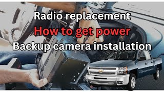 How to Replace Radio amp Install Backup Camera on Chevrolet Silverado 1500 How to get Power [upl. by Lienhard]