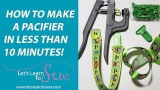 How To Make A Pacifier Clip From Ribbon [upl. by Aninat335]