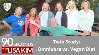 Twin Study Omnivore vs Vegan Diet  90 Seconds w Lisa Kim [upl. by Virgil459]