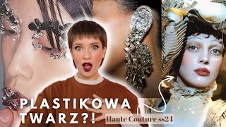 TE MAKIJAŻE PRZEJDĄ DO HISTORII Haute Couture ss24 Pat McGrath Schiaparelli Maison Margiela [upl. by Leuqim]