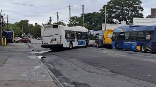 MTA Buses at Ulmer Park depot action [upl. by Ynoyrb]