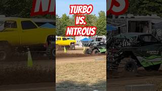 2024 HAYFIELD SHOOT OUT Turbo sxs vs nitrous powered square body Chevy northernmichigan racing [upl. by Ahsym]